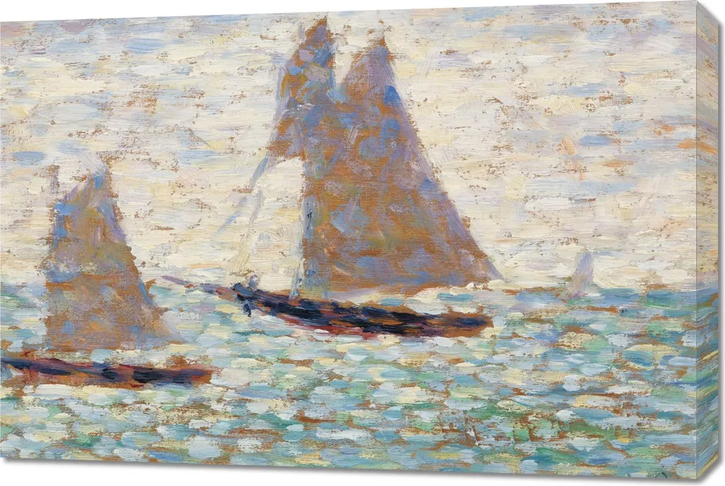 Sublimez un Mur Vide avec le Tableau 90x60 Seurat Voiliers Vintage
