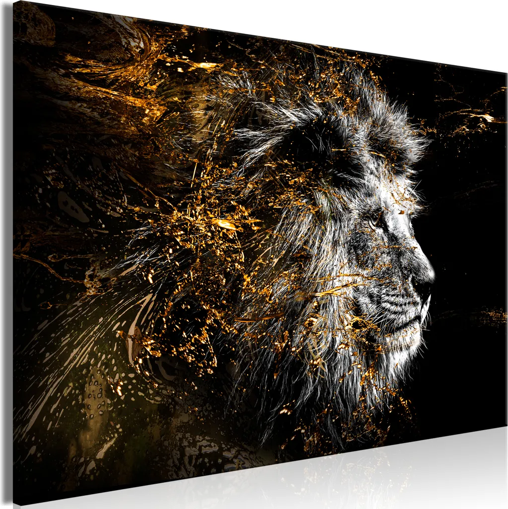 Quadro Grande Leone Re del Sole 120x80 - Regalo Ideale Casa Nuova