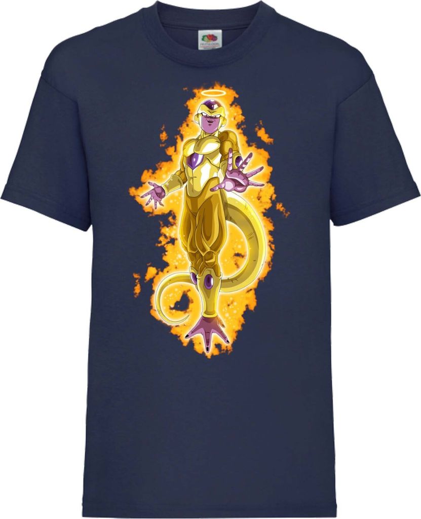 Kinder T-Shirt Dragon Anime Manga Ball Z 08 Golden Freezer, 5-6 Jahr - 116 / Dunkelblau