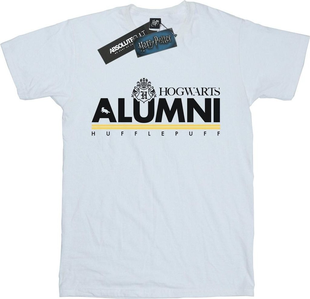 Harry Potter - "Hogwarts Hufflepuff" T-Shirt für Mädchen BI21367 (152-158) (Weiß)