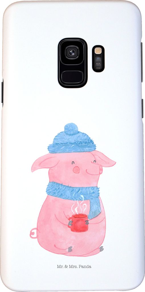 Mr. & Mrs. Panda Samsung Galaxy S9 Handyhülle Schwein Glühwein - Weiß - Geschenk, Handycover, Weihnachten, Cover, Handy Schutzhülle, Hülle, Pu...