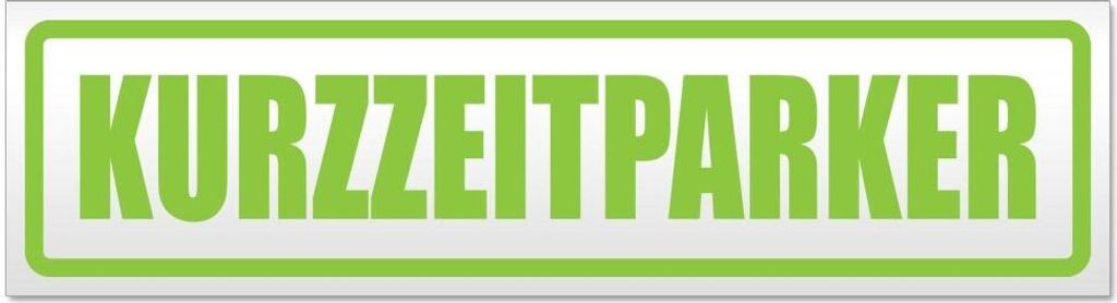 Kiwistar - Autoaufkleber - Lindgrün - 20 x 5,3 cm - Kurzzeitparker - Hinweis Aufkleber Sticker für Auto, Kfz, Fahrrad, PKW, LKW