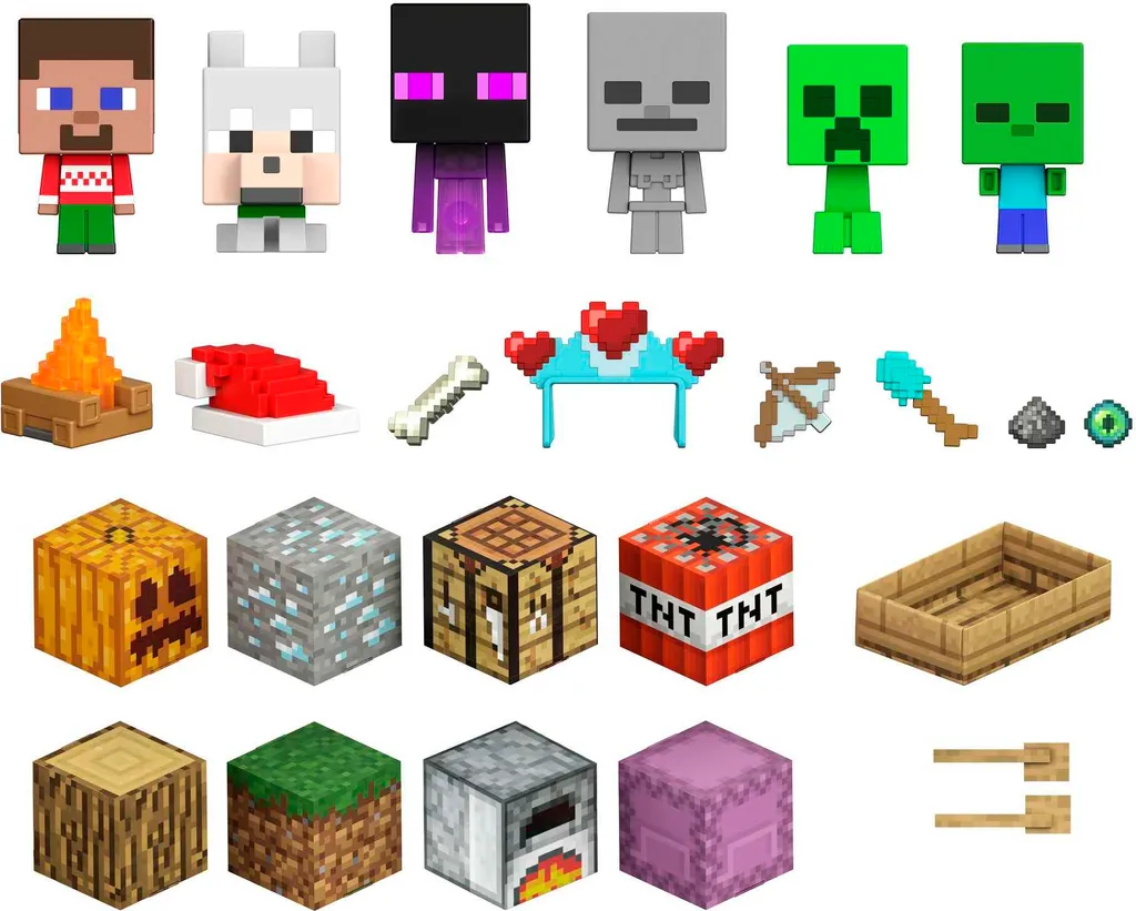 Calendrier de l'Avent Minecraft Mob Head Minis - 24 Figurines à Collectionner - 2