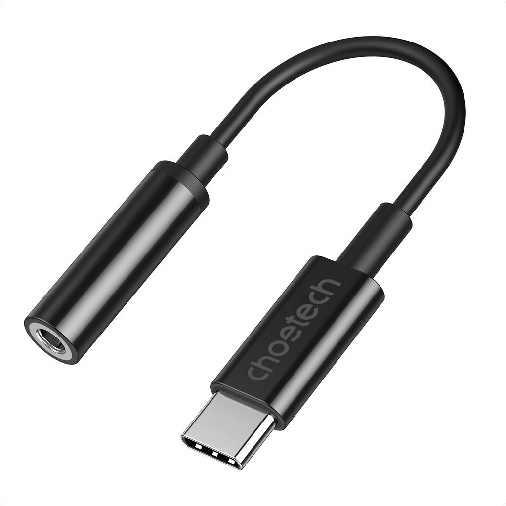 Choetech Adapter Usb-C / Dc 3.5Mm Audio Langlebig Schwarz