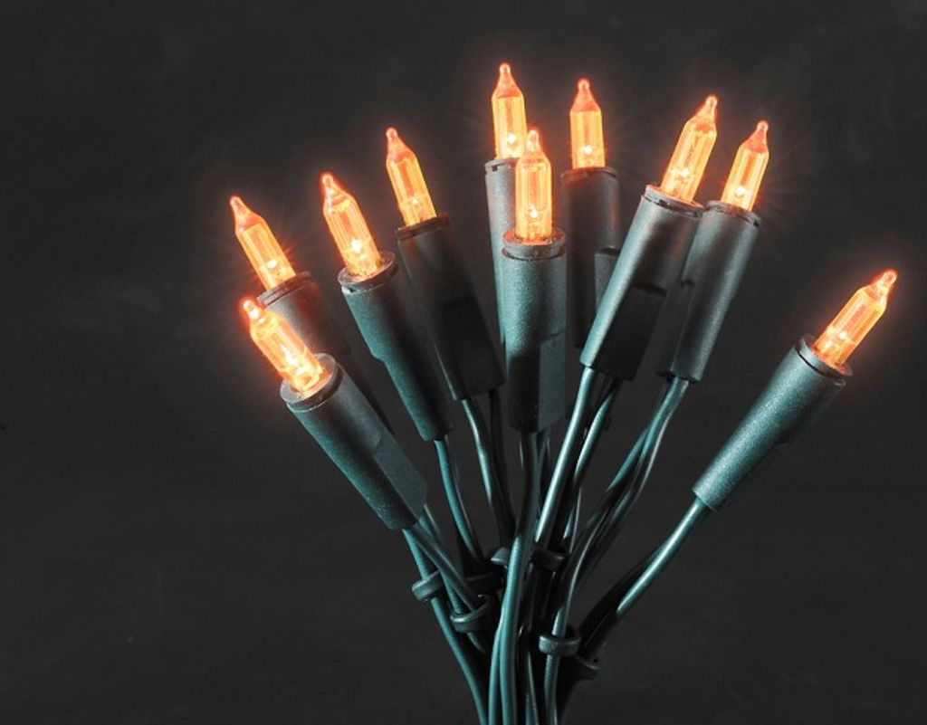 LED-Weihnachts-Lichterkette | BASIC-Konstsmide | Indoor | Grünes Kabel | 5.10m | 35x LED | Orange
