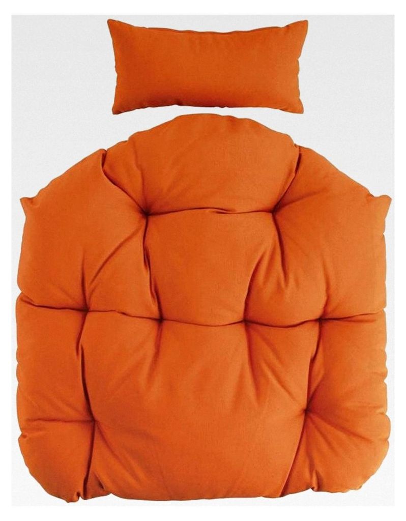 Sitzkissen für Hängesessel - Rückenpolster und Auflage (Orange)