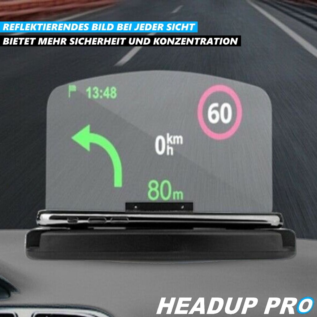 HEADUP PRO Head Up Navigation Display PKW Smartphone HUD Obrázek produktu 3