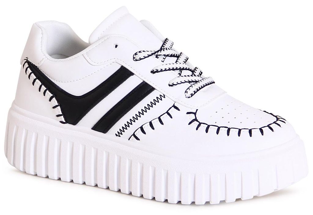 topschuhe24 3133 Damen Plateau Sneaker Skater Turnschuhe , Produktbild 