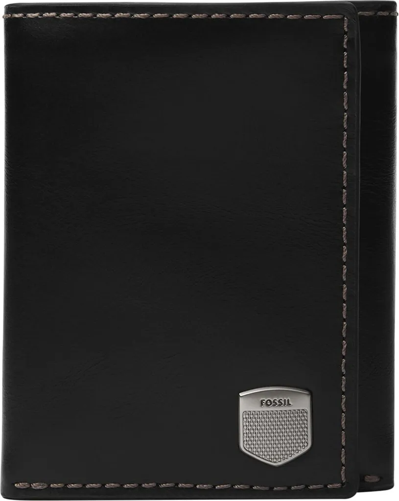 Portafoglio FOSSIL Hayes Trifold: Pelle Nera, Stile e Organizzazione