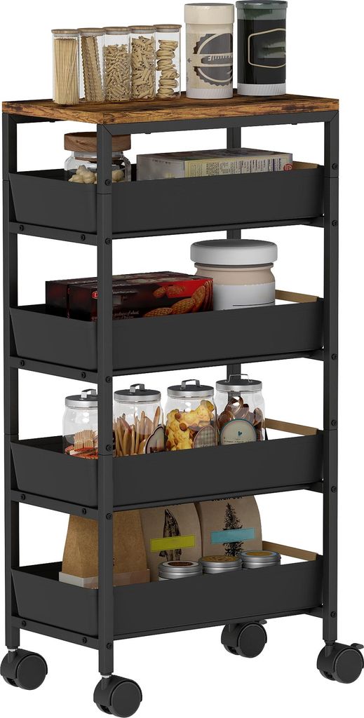 HOMCOM Desserte cuisine 5 niveaux, chariot de service, Image du produit 