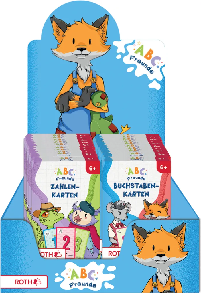 ROTH Amis ABC 20 sets de cartes d'apprentissage illustrées en carton