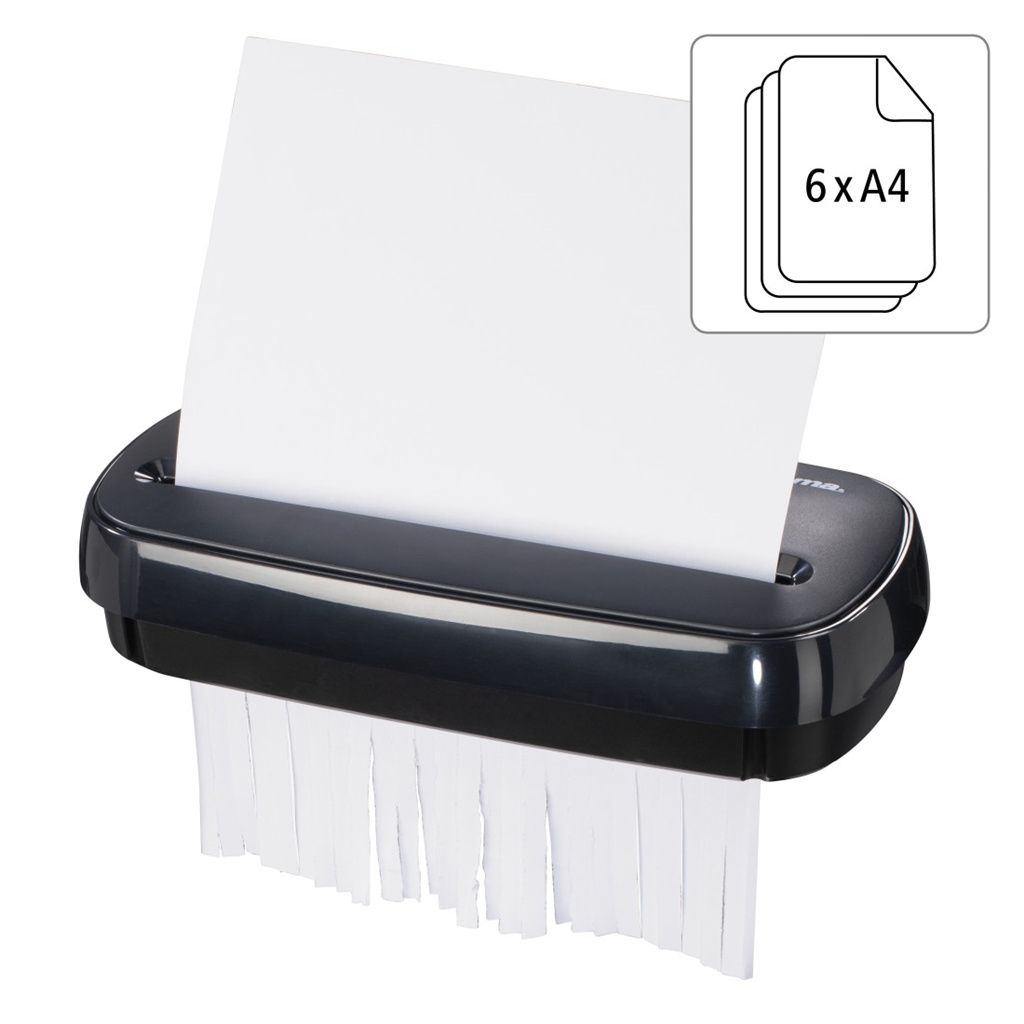 hama Basic S6 Aktenvernichter mit Streifenschnitt P-2, 6 Produktbild 32
