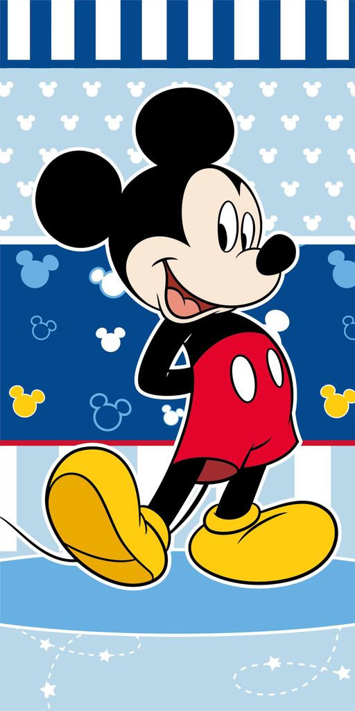 Telo da mare Disney Topolino per bambini Blu Bianco Mouse Immagine del prodotto 