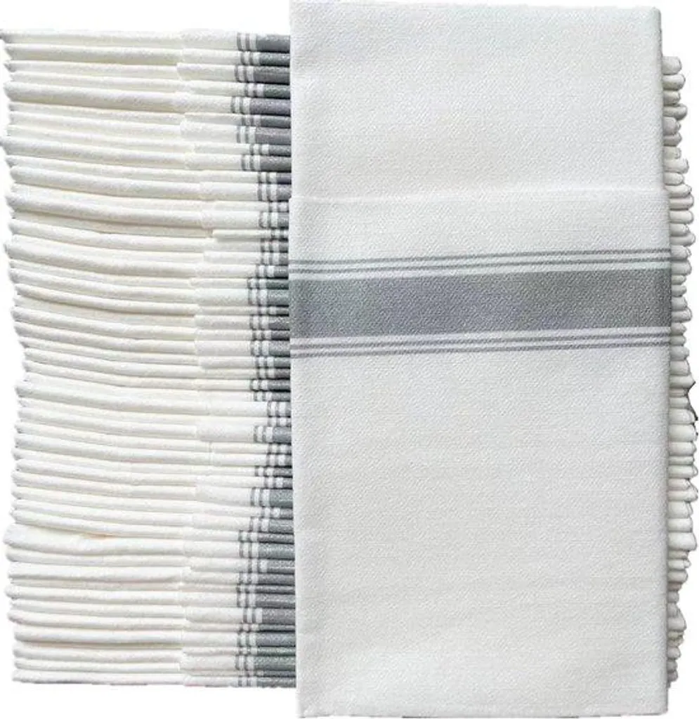 Serviettes blanches avec pochette à couverts 40x41 cm pack de 100 unités