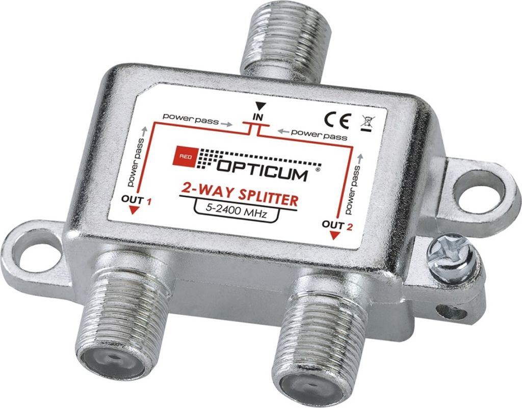 AX Technology Antennensplitter F-sat 2 Ausgänge SAT TV 5-2400MHz Opticum, Unicable, DVB-T
