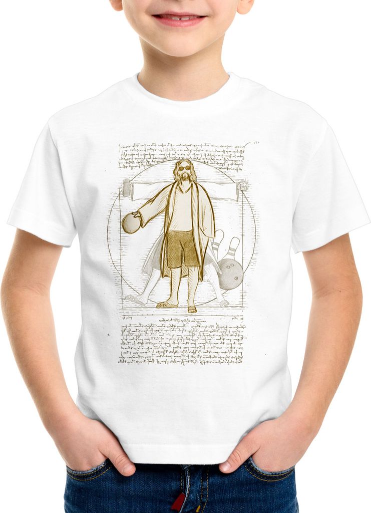 style3 Vitruvianischer Dude Kinder T-Shirt lebowski bowling bowler big