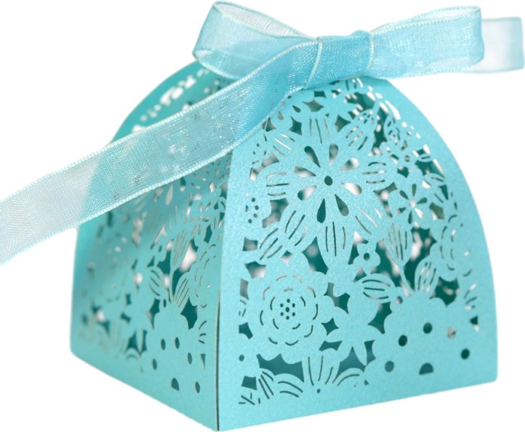 50 Packungen Hochzeit Gunst Boxen Laser Cut Boxen, Kleine Party Gunst Box, Süßigkeiten Schokolade Geschenk-Boxen