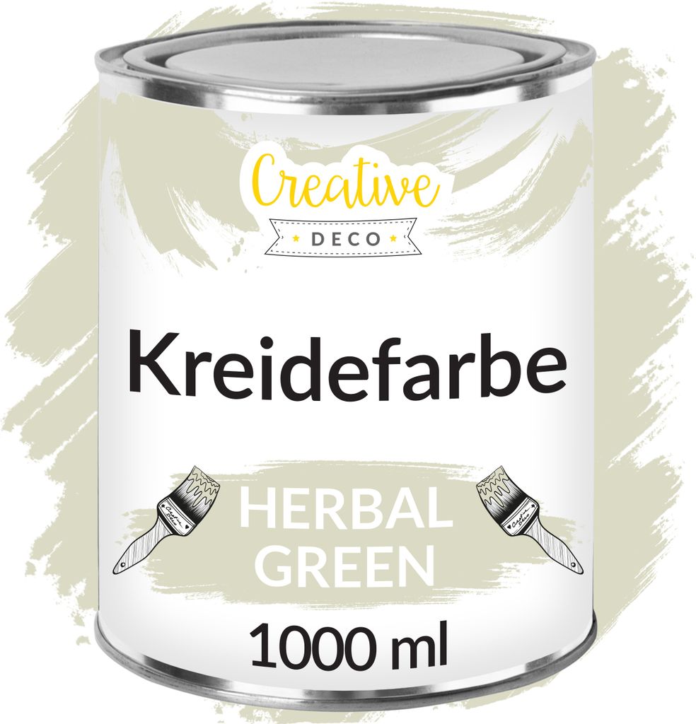Creative Deco Hellgrün Kreidefarbe für Möbel 1000 ml | Produktbild 