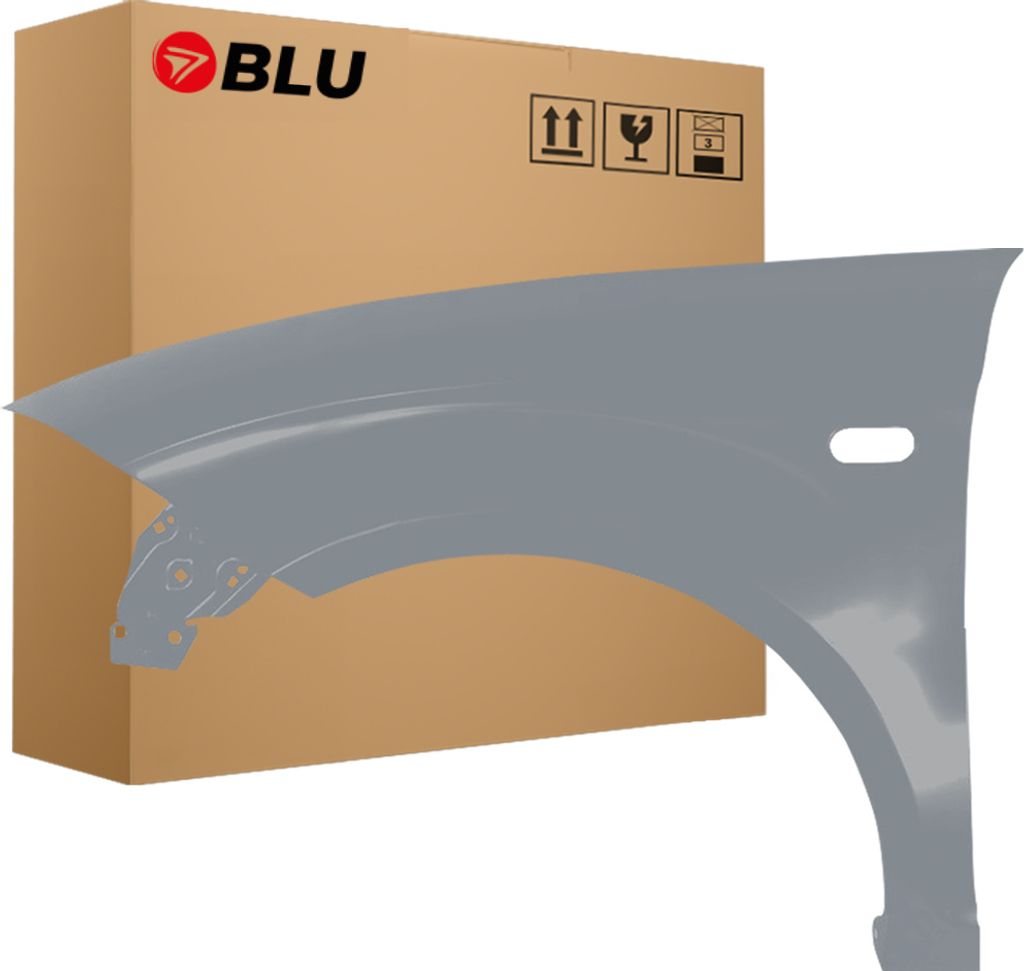 BLU Kotflügel Passend für Seat Altea 5P1/5P5 LX7R Links Silber MonsunGrau | 2004-2015 | Vorderseite Vorne | Lackiert | Einbaufertig
