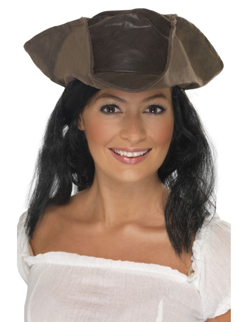 Piratenhut Leder look Pirat Hut Seeräuberhut Seeräuber Produktbild 