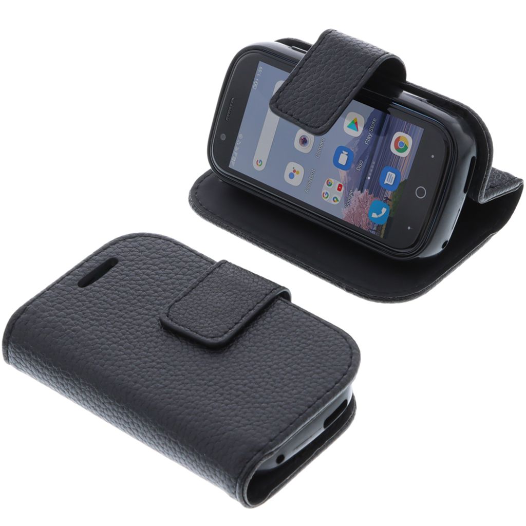 foto-kontor Tasche kompatibel mit Unihertz Jelly 2 Book Style schwarz Schutz Hülle Buch