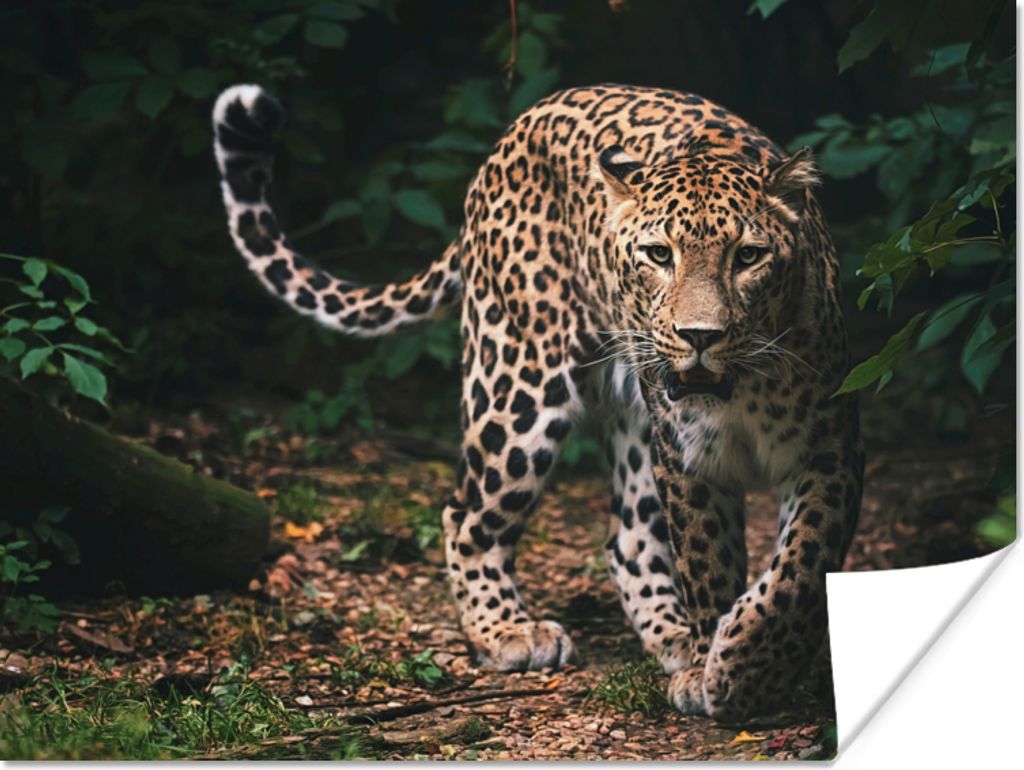 MuchoWow Poster Wildtiere - Leopard - Dschungel - Natur 120x90 cm - Wandbild