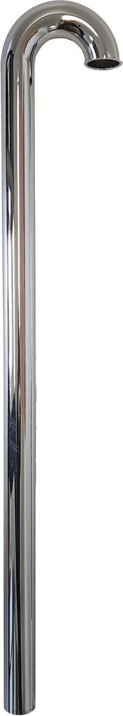 tecuro Abgangsrohr - Bodenrohr, Länge 680 mm 180° Bogen, Bördelrand flachdichtend