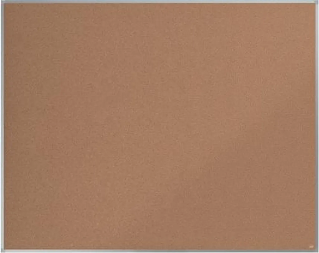 Panneau d'affichage en liège naturel 150x120 cm avec cadre en métal