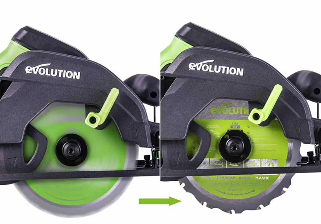 Scie Circulaire Evolution F165CCSL avec Technologie de Coupe Multi-lame