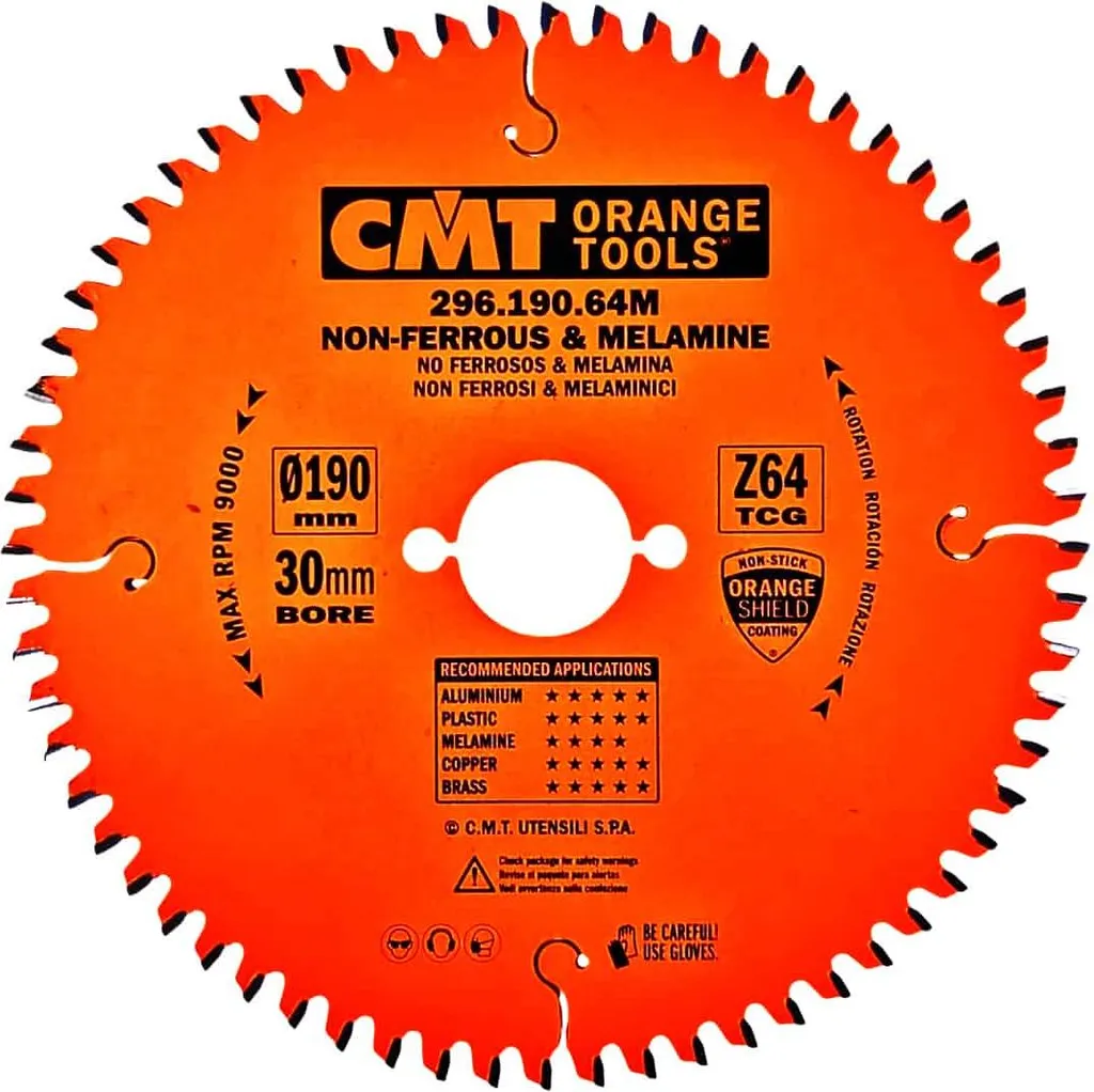 Lama CMT 190mm Z64 per Alluminio e Plastica - Taglio Industriale Professionale