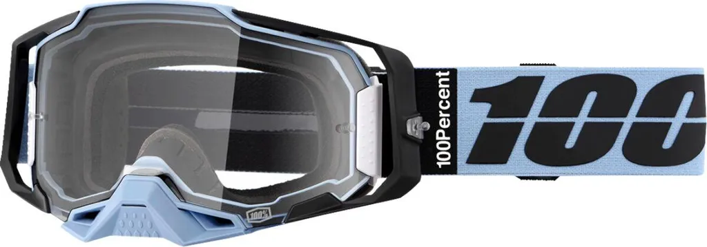 Lunettes 100% Armega Petros Clear - Masque de Motocross Haute Performance