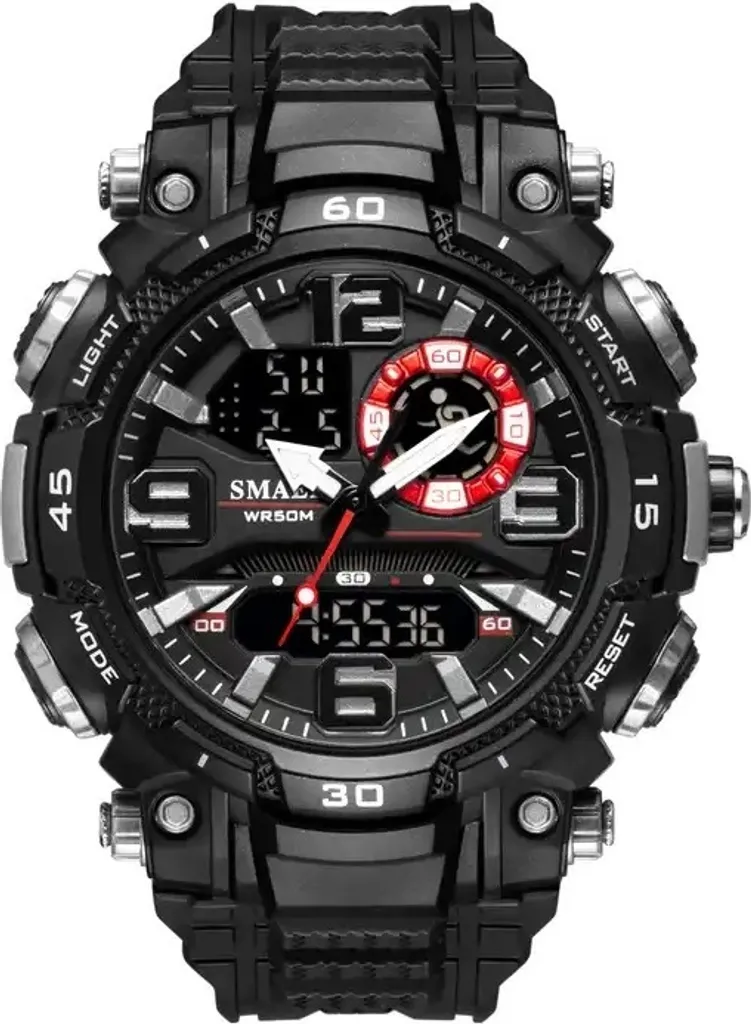 Montre SMAEL Jakob Noire KP29477 - Montre de Sport Homme Étanche et Look Chic