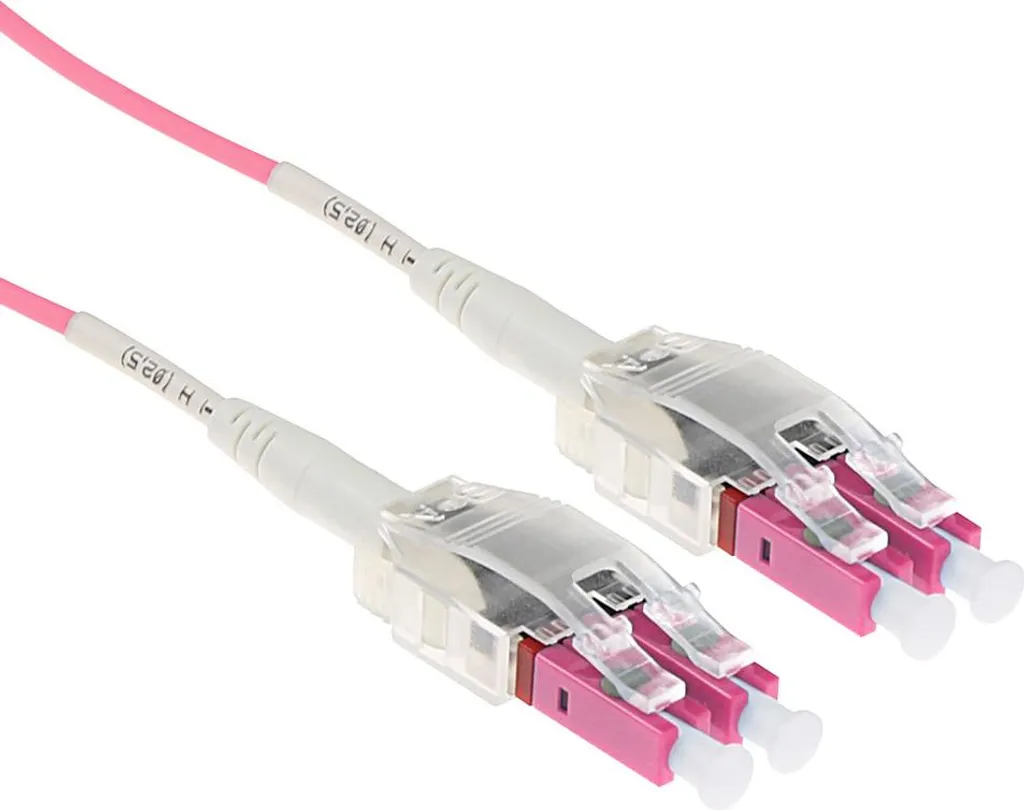 Patch cord fibre optique OM4 ACT 0,25m Violet LC-LC LSZH - Référence RL8452
