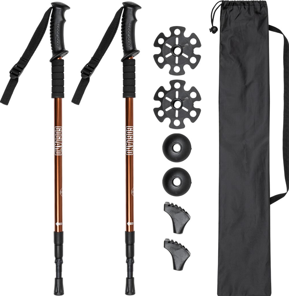 GOGLAND Trekking Walking Stöcke braun | GL-28