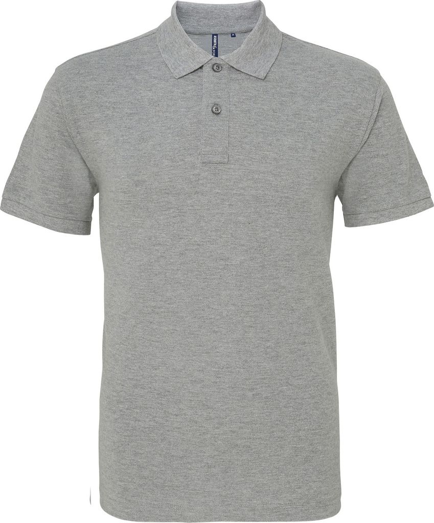 Asquith & Fox Herren Polo-Shirt, Kurzarm RW3471 (4XL) (Grau meliert)