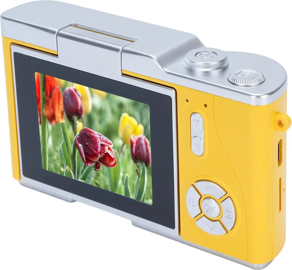 Fotocamera digitale 1080P 48MP Display HD da 2,4 pollici Zoom elettronico 8X Video Giallo