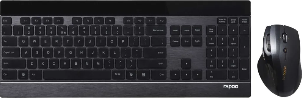 Rapoo 8900P Ensemble Clavier et Souris sans Fil 5 GHz Noir Ultra-plat