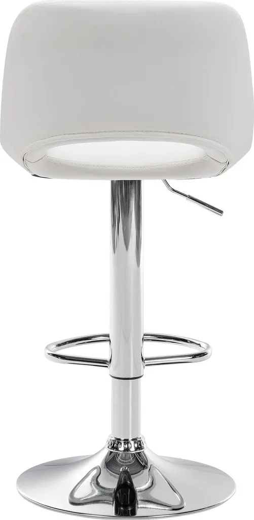 Sgabello Alto Bianco Bar con Base Cromata - Offerta Limitata Online - 4