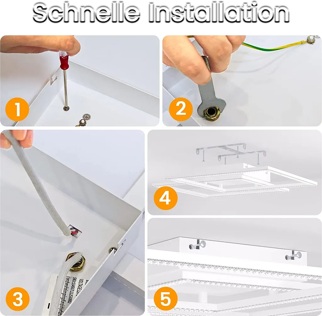 Plafonnier Salon LED 52W - Solution Éclairage Design et Économique - 6