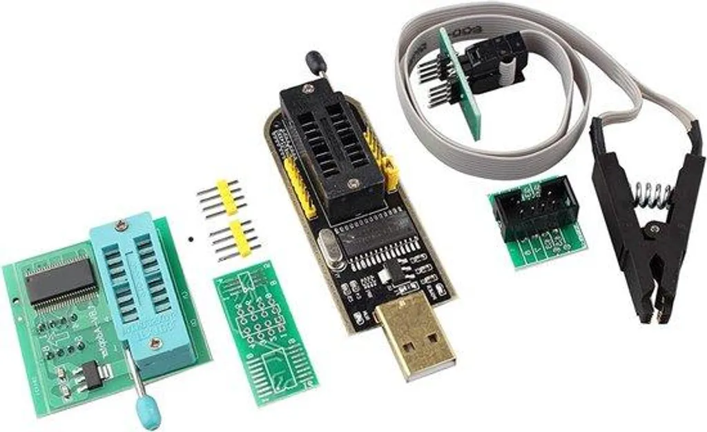 Programmeur BIOS EEPROM USB Flash avec Pince de Test SOIC8 SOP8 Noir