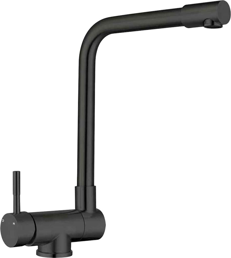 AICA Wasserhahn Faltbare 360° Drehbare Schwarz Produktbild 