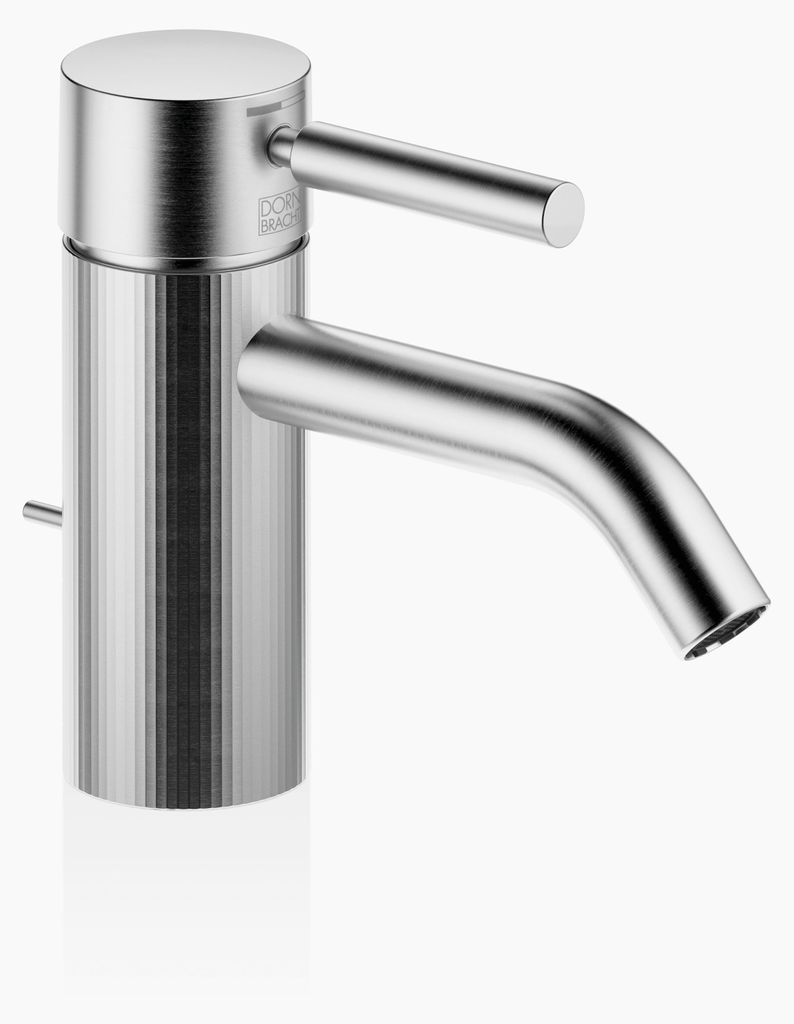 Dornbracht META Waschtisch-Einhandbatterie mit Ablaufgarnitur, Ausladung 125mm, mit facettierter Struktur, 33505660-93