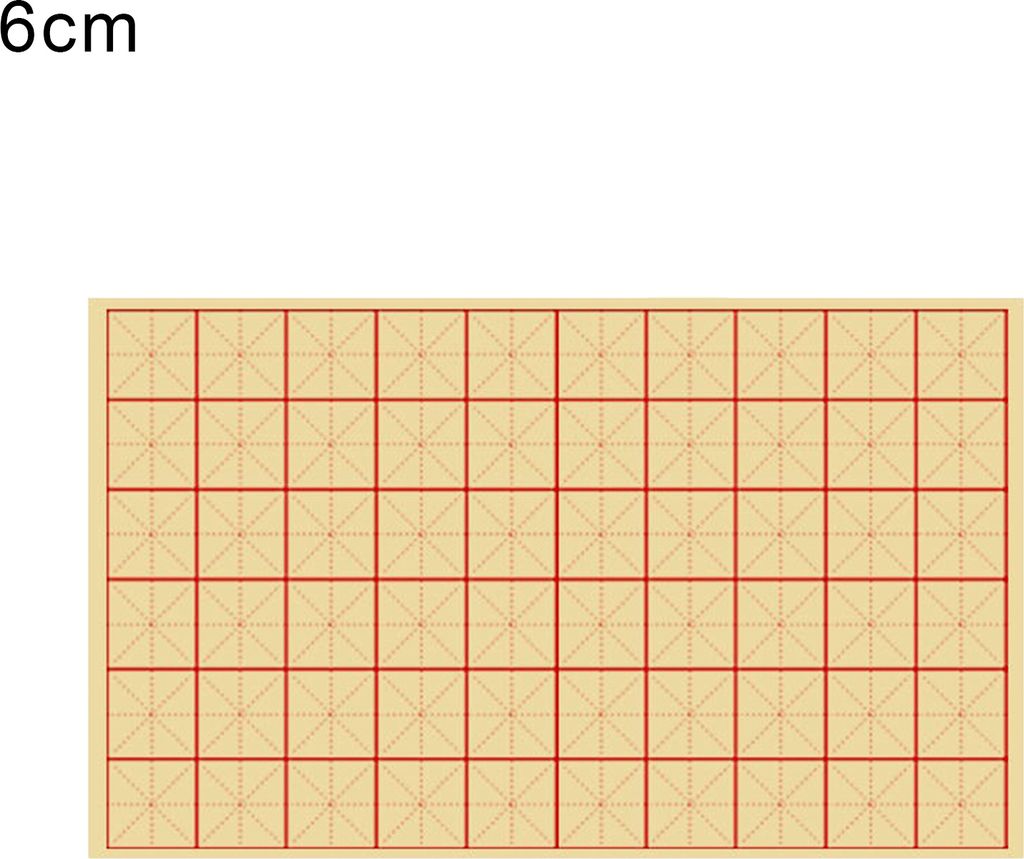 70 Blätter Xuan Papier verdicken mit Grids Feste Farbe Praktischer Kalligraphiepapier für Schüler-Größen:6cm