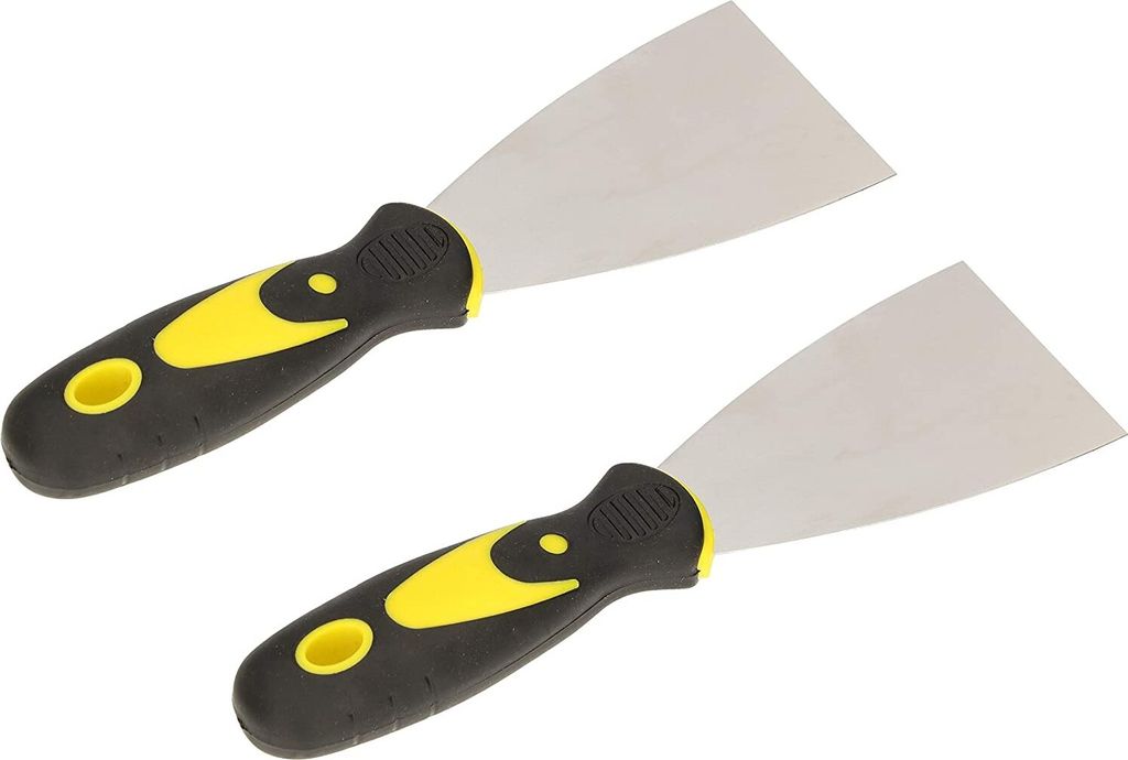 KOTARBAU 2er Set Edelstahl Malerspachtel 60 mm Gipser Spachtel Universalspachtel Kratzer zum Entfernen Palettenmesser mit Gummigriff