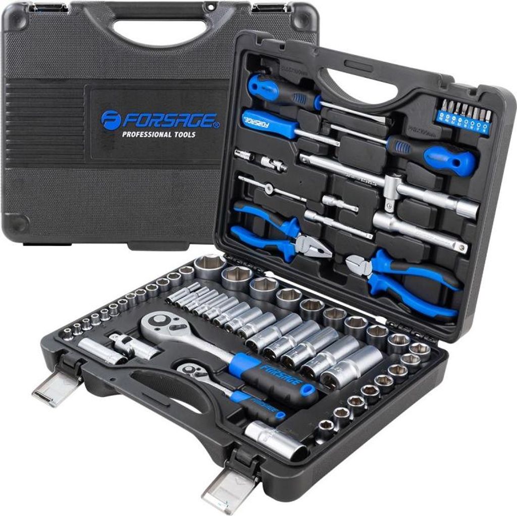 Set de Werkzeuge de 1/4" 1/2" 69 Stück 6 Seiten // Set de Auto-Steckschlüssel de // Box de Ratsche mit Schlüssel de Steckschlüssel 1/4" 1/2"// ...