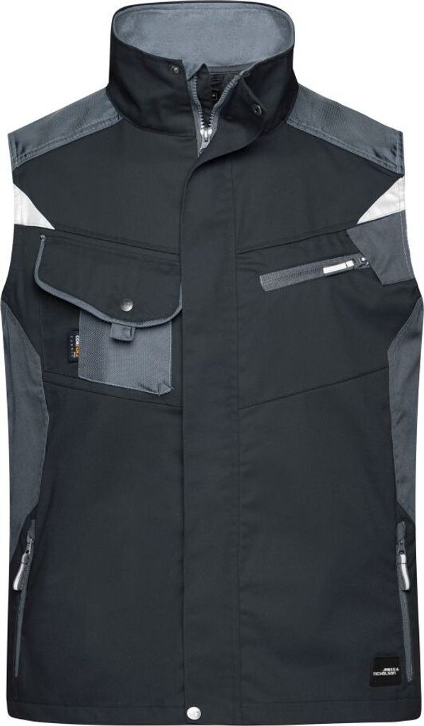 Professionelle Weste mit hochwertiger Ausstattung black/carbon, Gr. S