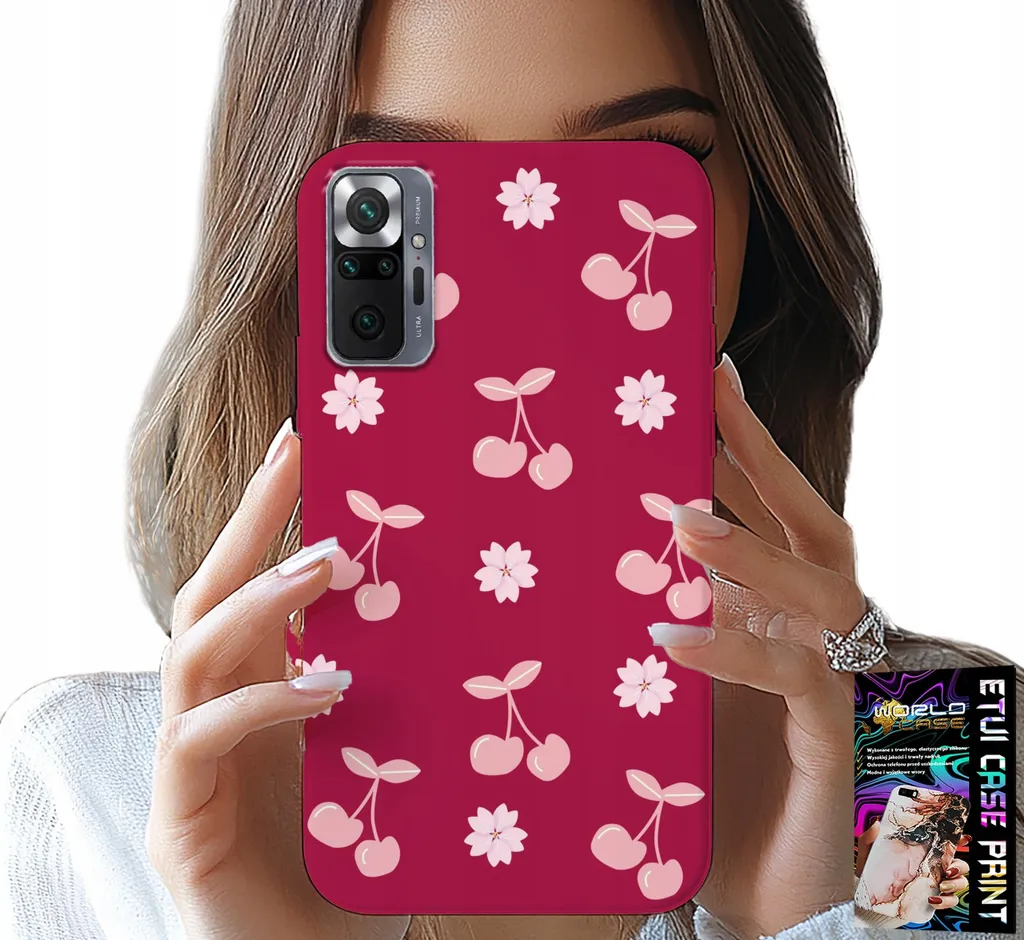 Kit Protezione Xiaomi Note 10 Pro - Cover Ciliegie Bordeaux + Vetro