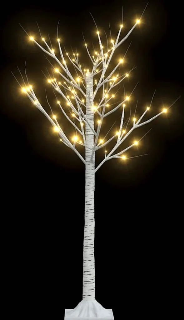 vidaXL Sapin de Noël 128 LEDs 1,2 m Blanc chaud Intérieur et Extérieur