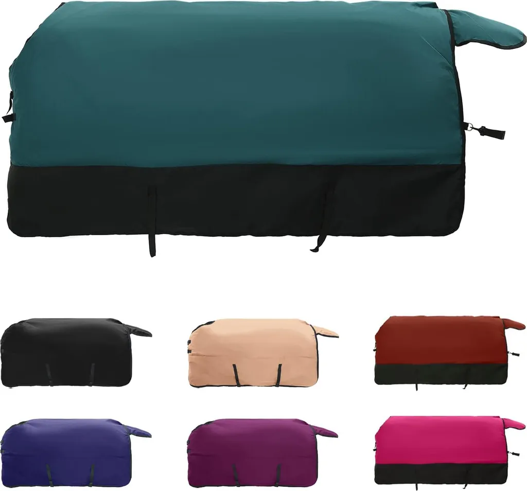 vidaXL Coperta per Cavalli 115 cm Verde/Nero - Protezione Invernale Pro