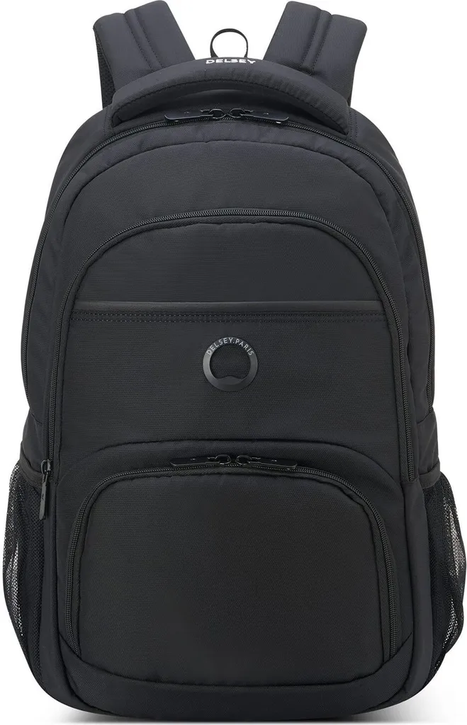Delsey Elements Sac à Dos 15,6 Pouces Noir - Protection Ordinateur